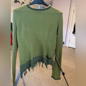 Krizia cropped fringe sweater